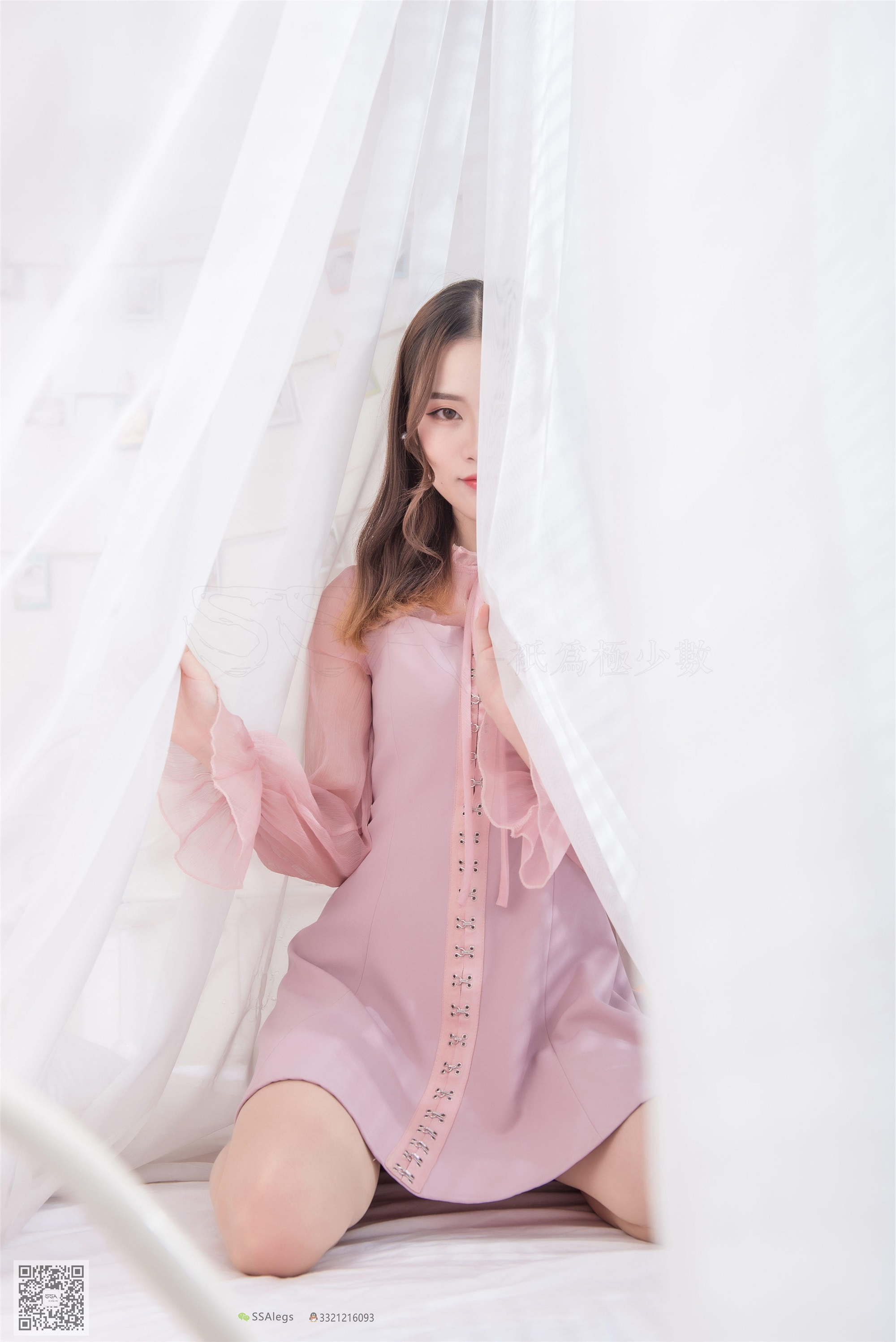 SSA丝社 NO.027 小琪琪肉色开档丝袜_清纯美女的诱惑